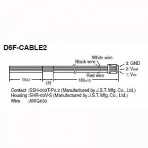 OMRON  플로우센서용 케이블 D6F-CABLE2(국내제작품)